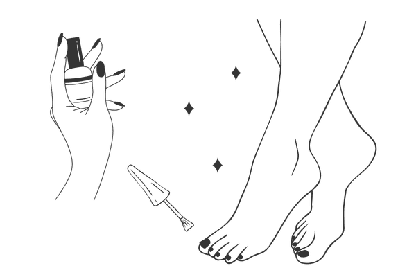 illustration of a mani pedi